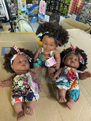 African Newborn Baby Doll Black- Brown