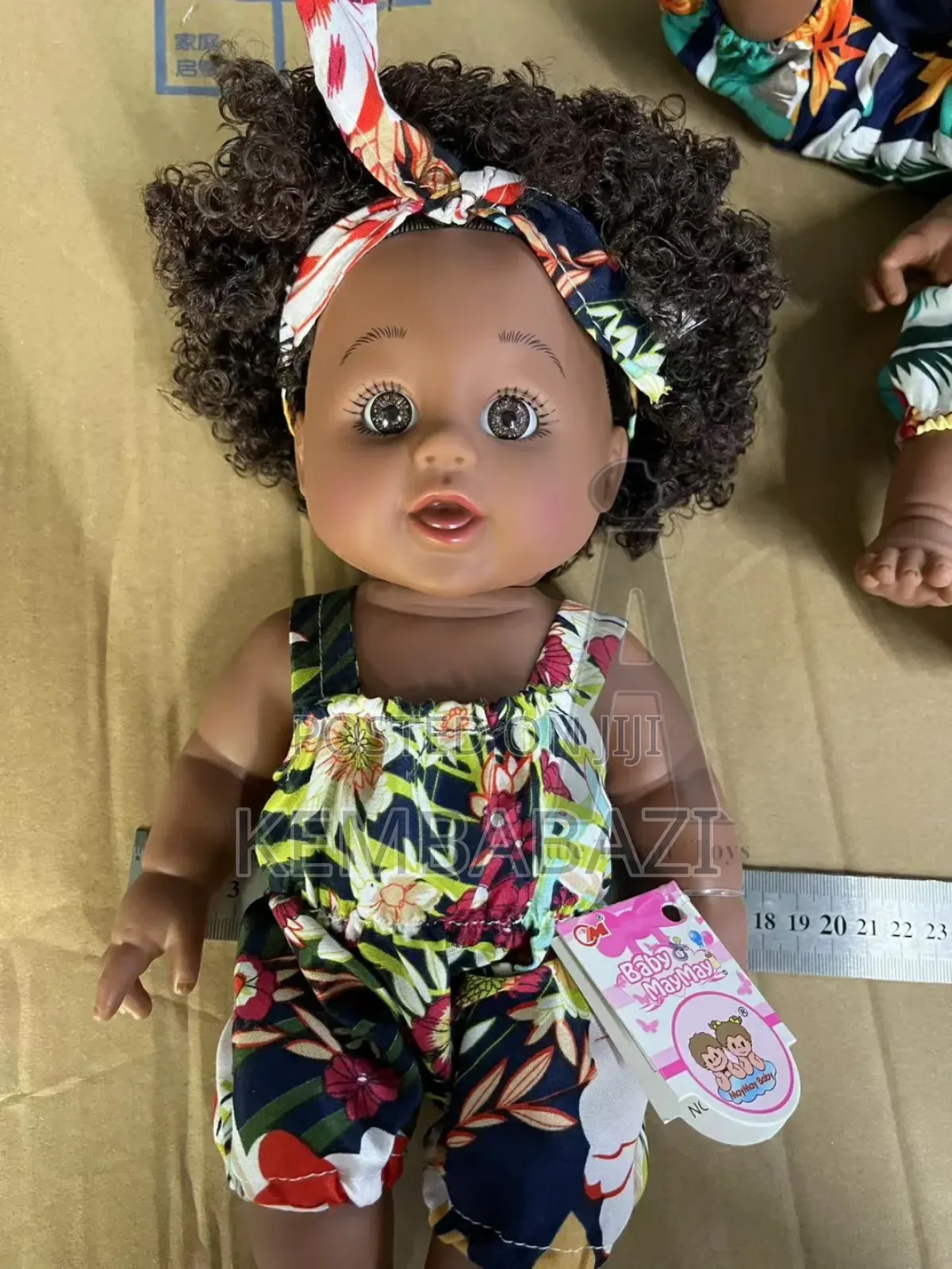 African Newborn Baby Doll Black- Brown