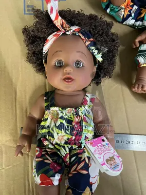African Newborn Baby Doll Black- Brown