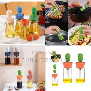 Kitchen Silicone Oil Bottle Oil Brush Portable Barbecue Grill