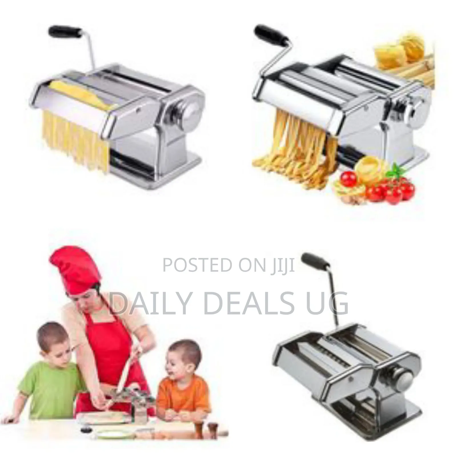 Pasta Maker Roller Machine, Manual Spaghetti, Noodles Maker Cutter