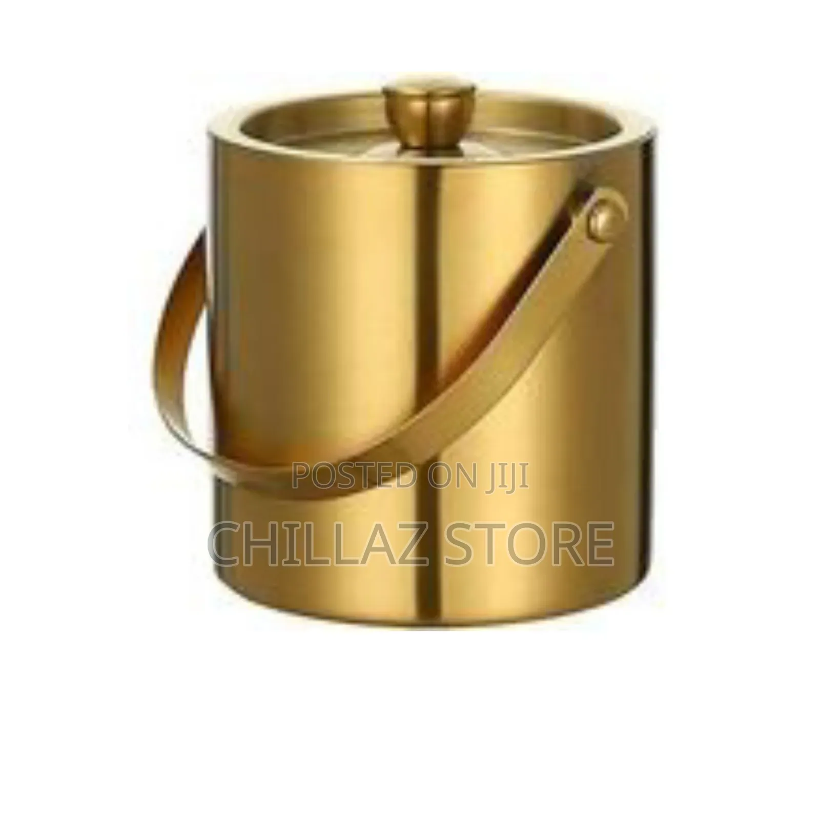 Stainless Steel Gold Ice Bucket.