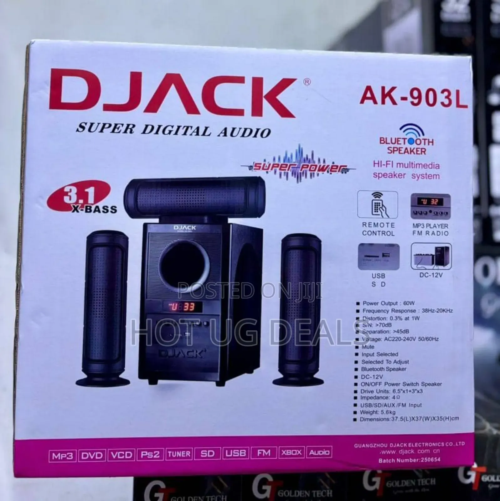 Djack Woofer Hifi Home Theater With Bluetooth, Fm Radio Ak -903l