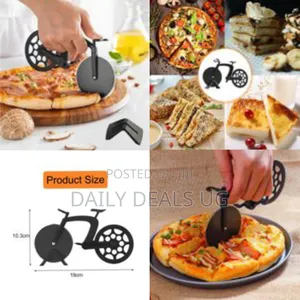 Bicycle Pizza Cutter, Stainless Steel Wheel With Food Grade Non-Stick