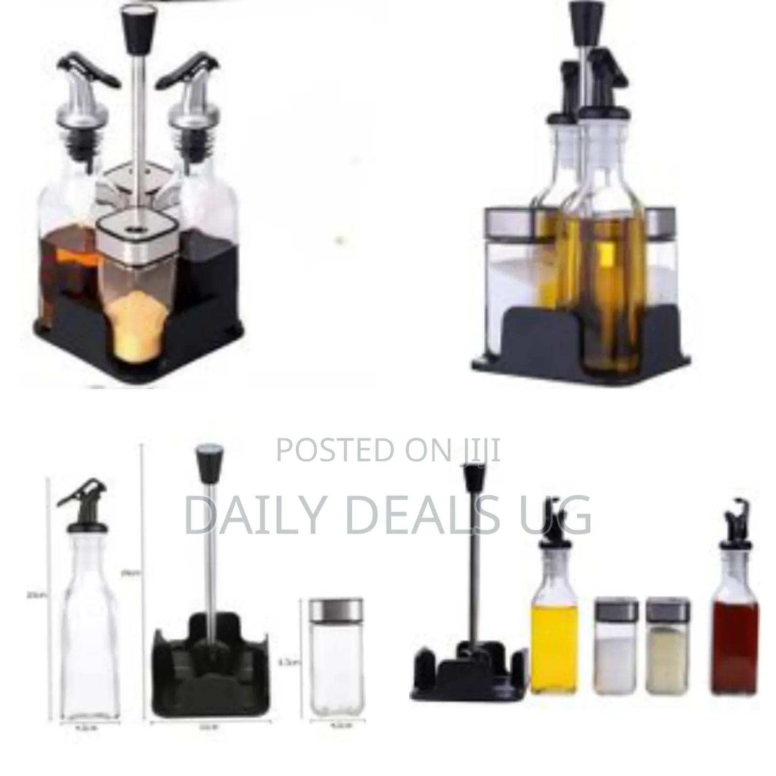 Olive Oil Bottle and Vinegar Bottle Dispenser Non-Drip Spouts