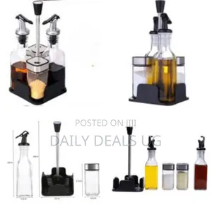Olive Oil Bottle and Vinegar Bottle Dispenser Non-Drip Spouts