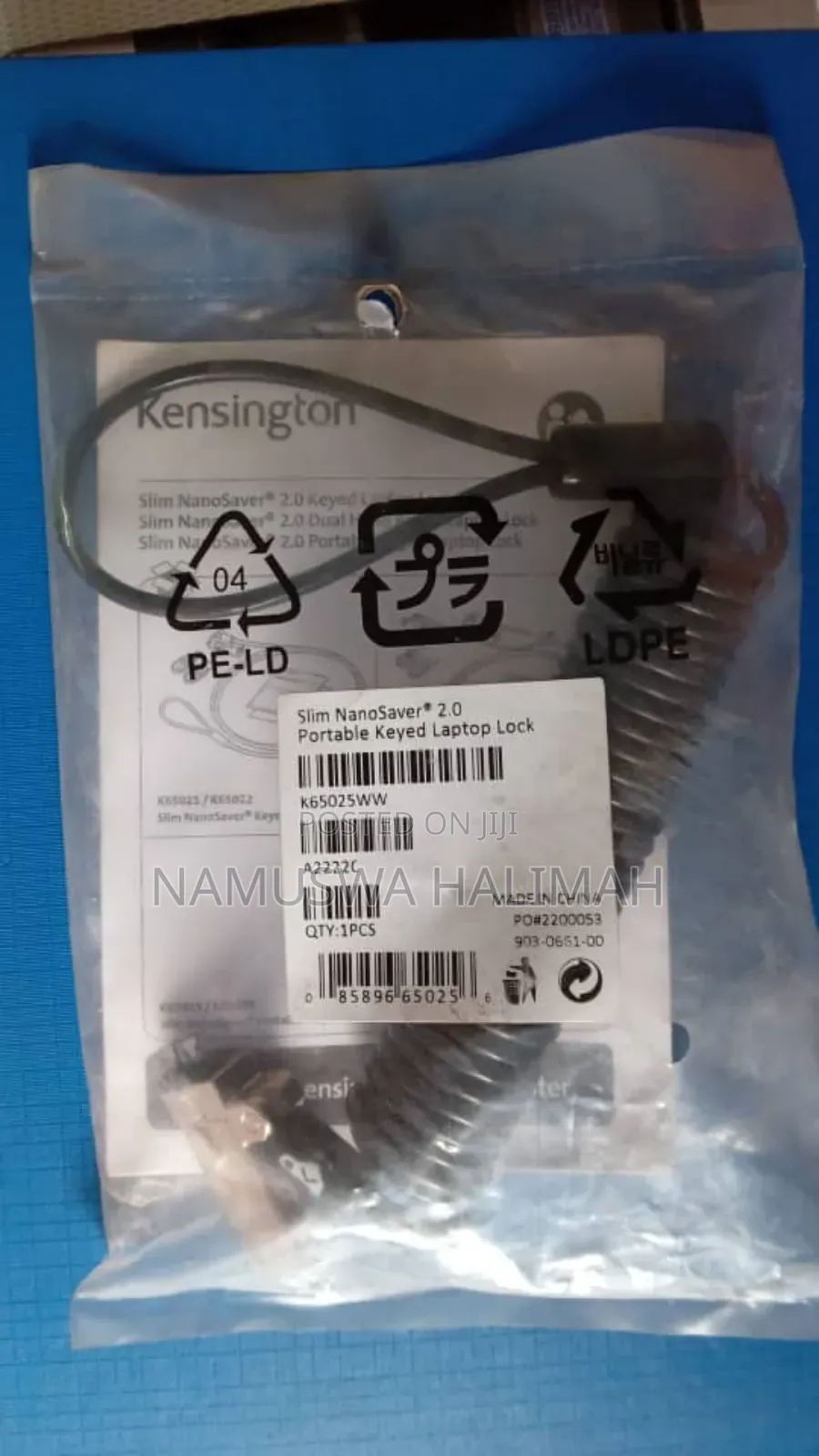 Kensington Slim Nanosaver 2.0 Portable Keyed Laptop Lock