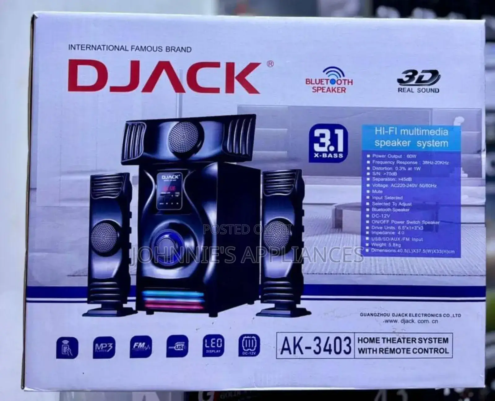 Djack Subwofer 3.1x Bass