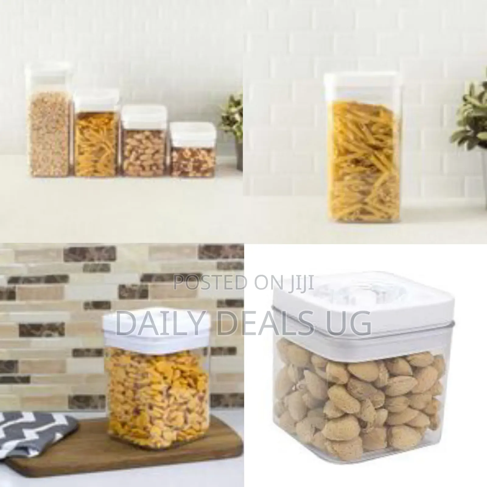3.1, 2.3, 1.7, 1 Liter Big Size Transparent Twist 'N Lock Airtight