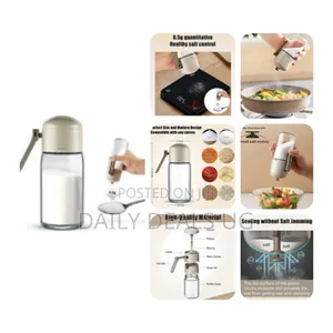 Glass Salt Pepper Shaker Dispenser Seasoning Bottle Measuring Salt