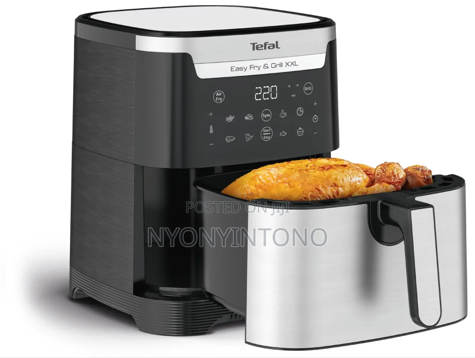 Tefal 6.5l 2-in-1 Digital Air Fryer With Grill Programs Ey801d27