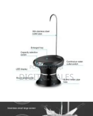 Electric Water Bottle Pump Intelligent 5 Gears Stainless Steel Tube
