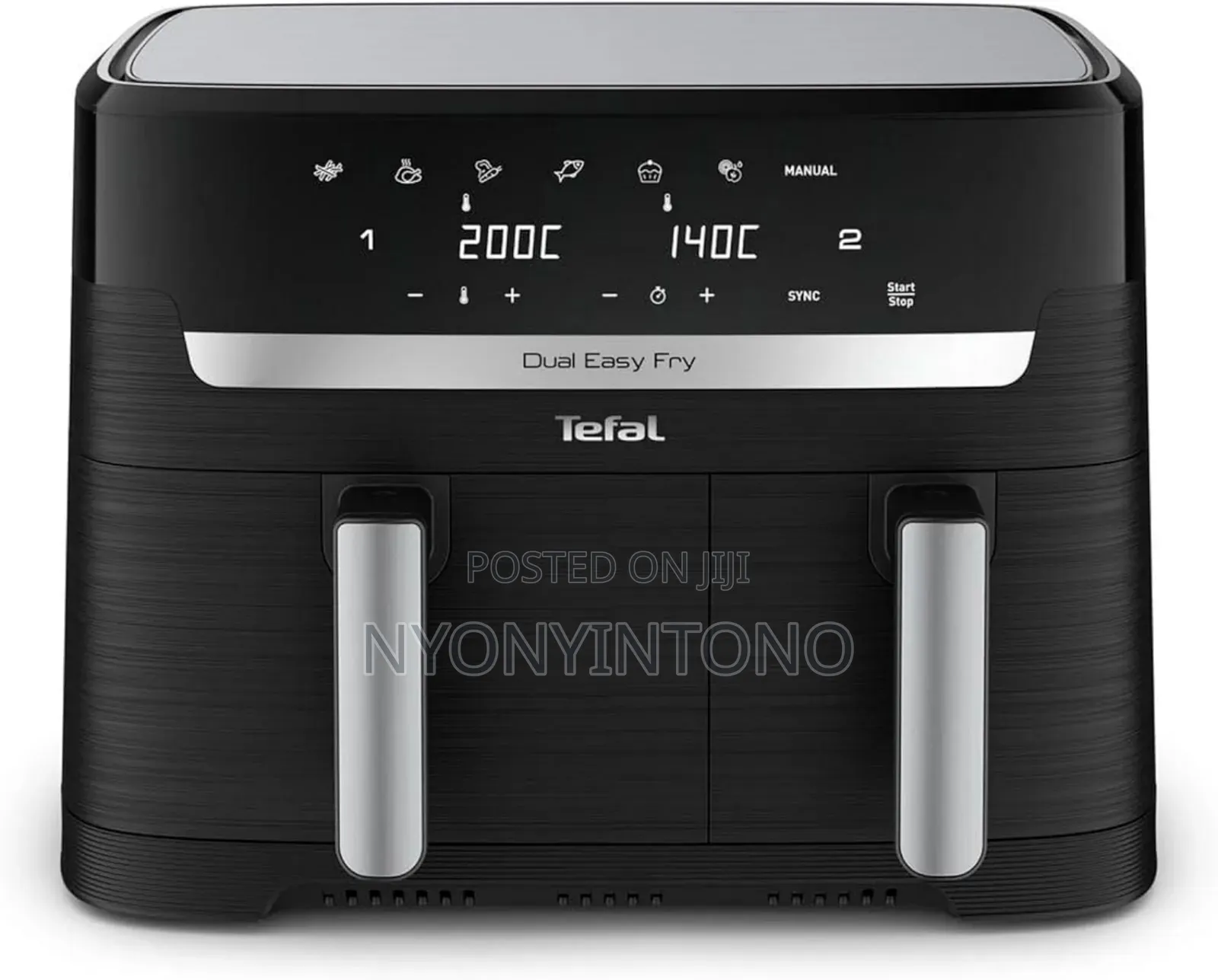 Tefal 8.3l Dual Digital Air Fryer With Programs 2700w Ey901840