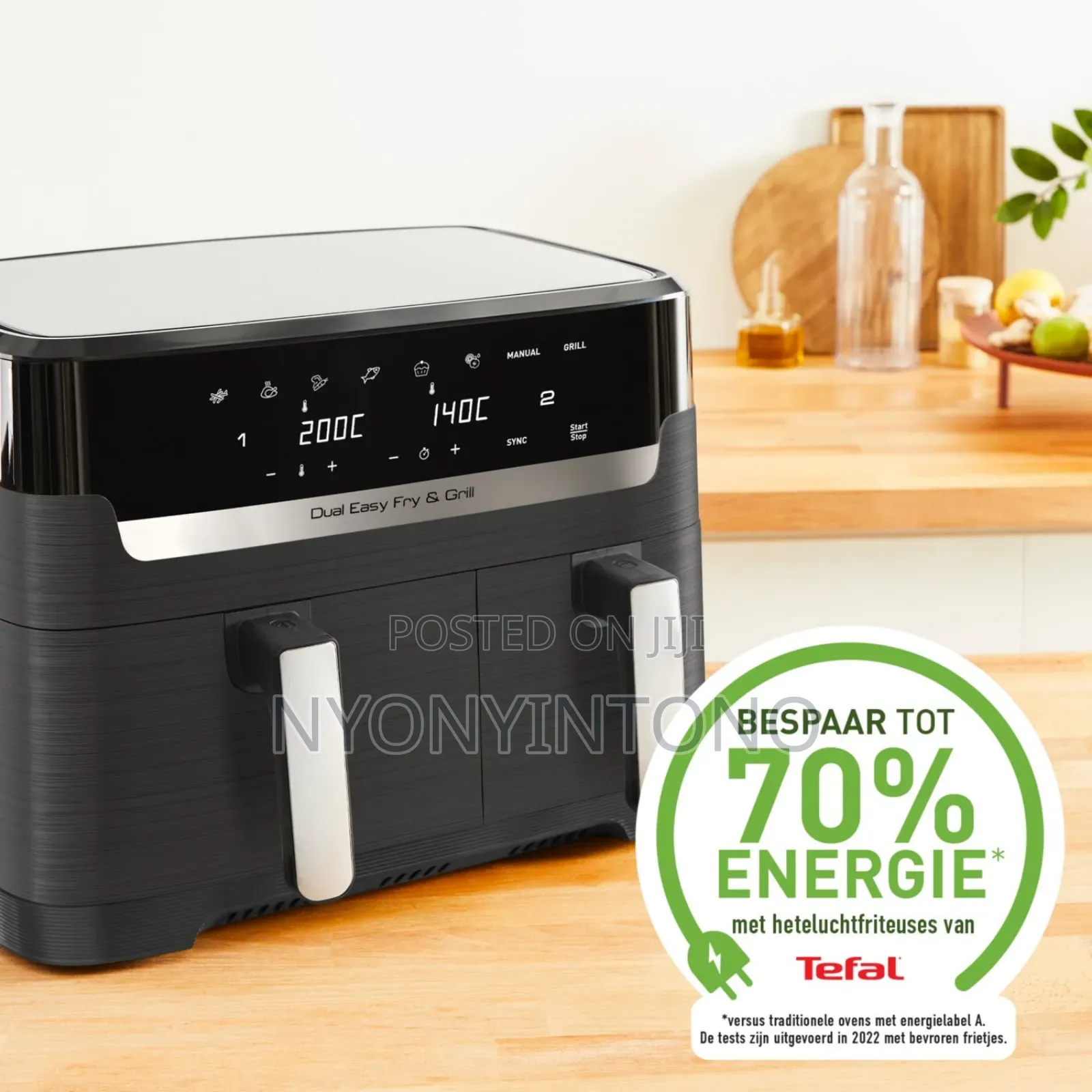 Tefal 8.3l Dual Digital Air Fryer With Programs 2700w Ey901840