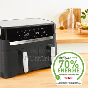 Tefal 8.3l Dual Digital Air Fryer With Programs 2700w Ey901840