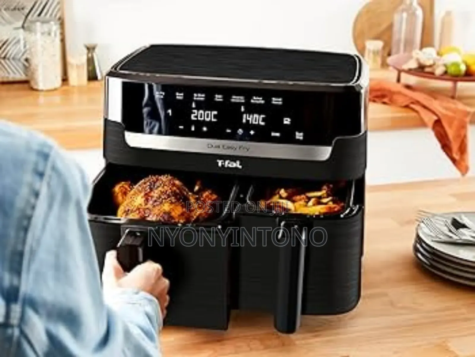 Tefal 8.3l Dual Digital Air Fryer With Programs 2700w Ey901840