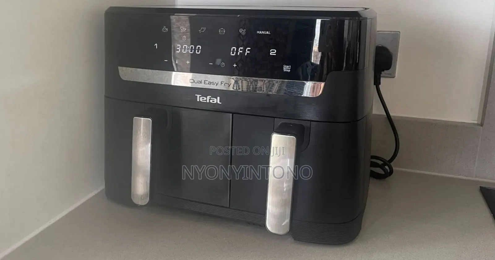 Tefal 8.3l Dual Digital Air Fryer With Programs 2700w Ey901840
