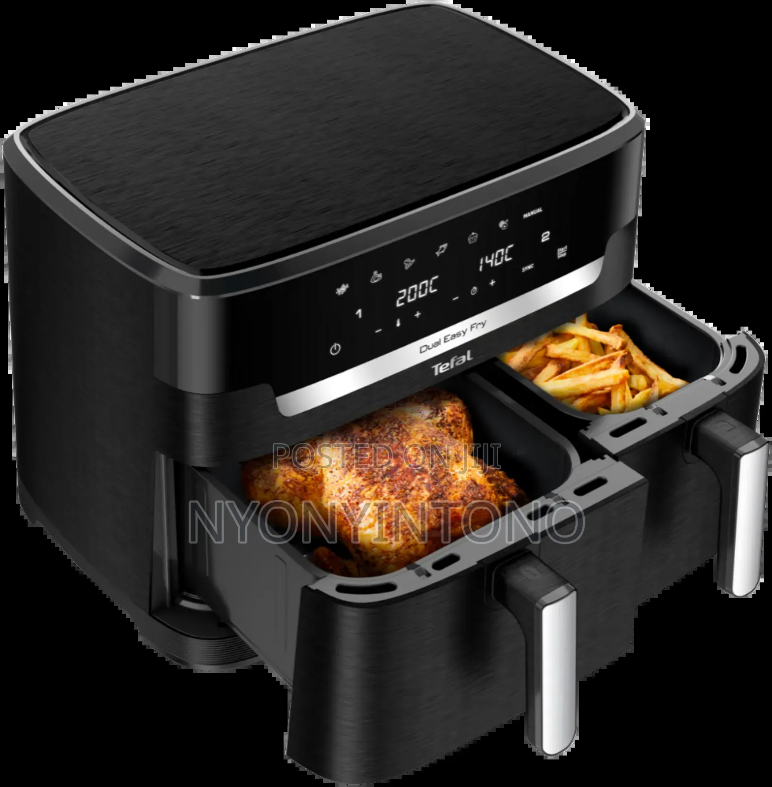 Tefal 11liters Dual Digital Airfryer Program 2700w Ey9428go