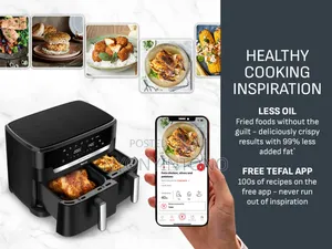 Tefal 11liters Dual Digital Airfryer Program 2700w Ey9428go