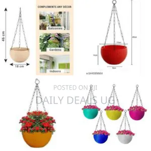Rattan Waven Urban Home Plastic Flower Pot Hanging Basket