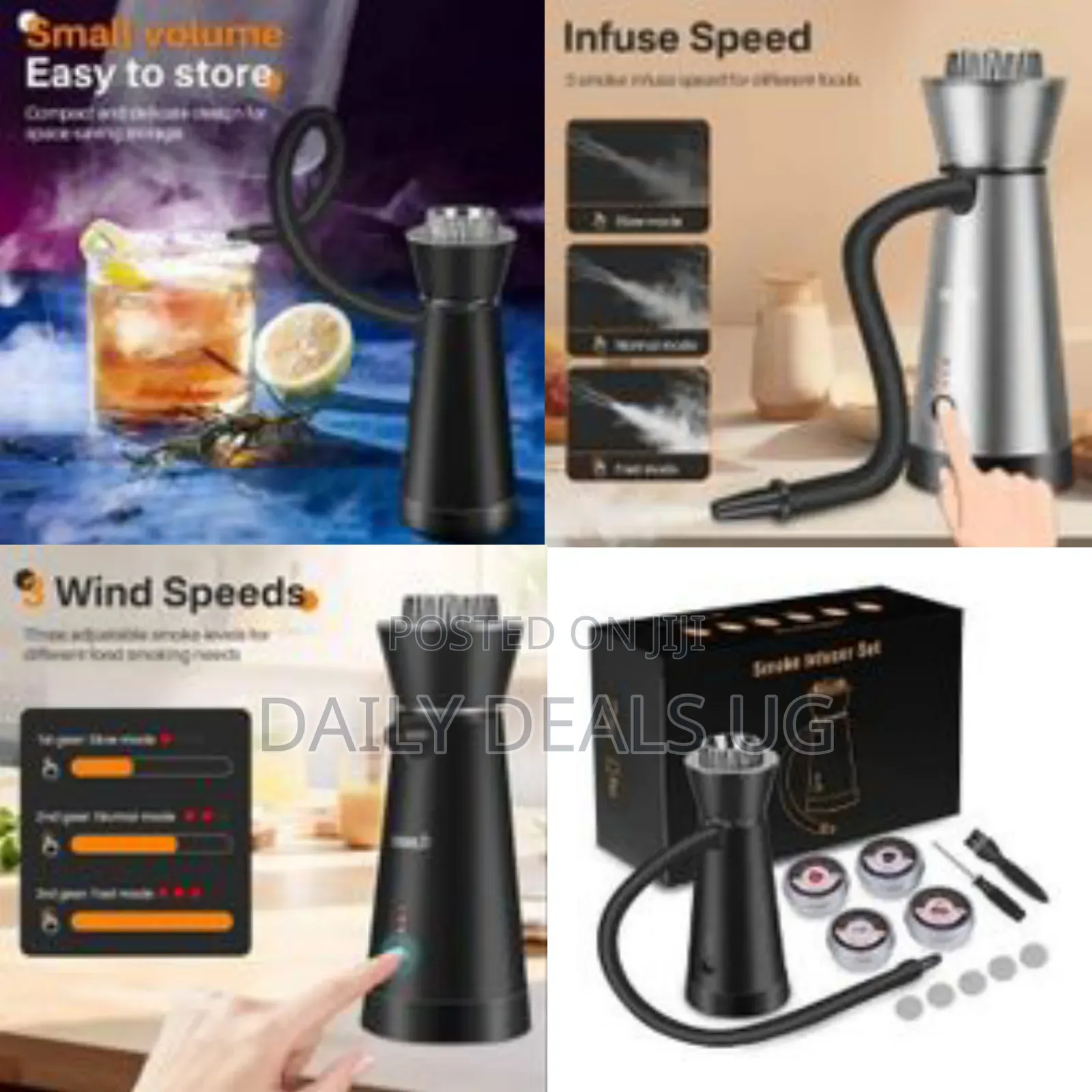 Smoke Infuser Food Drink Cold Smoke Gun Generator Bar With Lighter