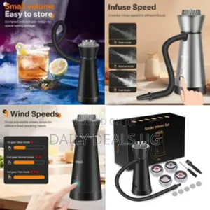 Smoke Infuser Food Drink Cold Smoke Gun Generator Bar With Lighter