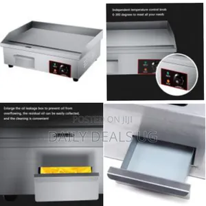 Electric Countertop Flat Top Griddle, Commercial Stainless Steel