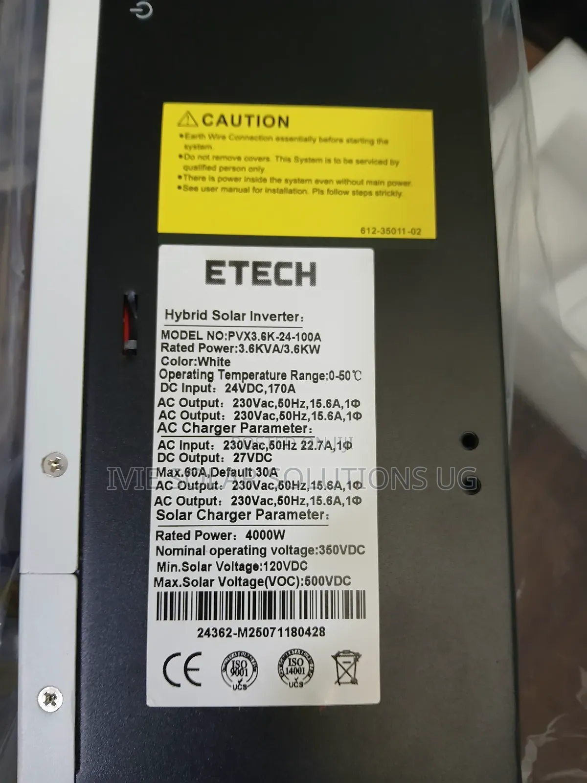 Etech Hybrid Inverter 3600watts