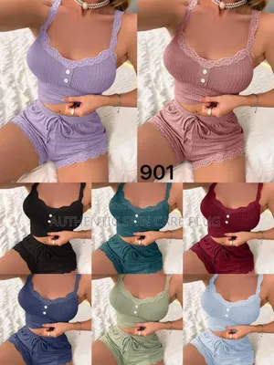 Adorable Goodnight Pajama Set Womens Cartoon Short