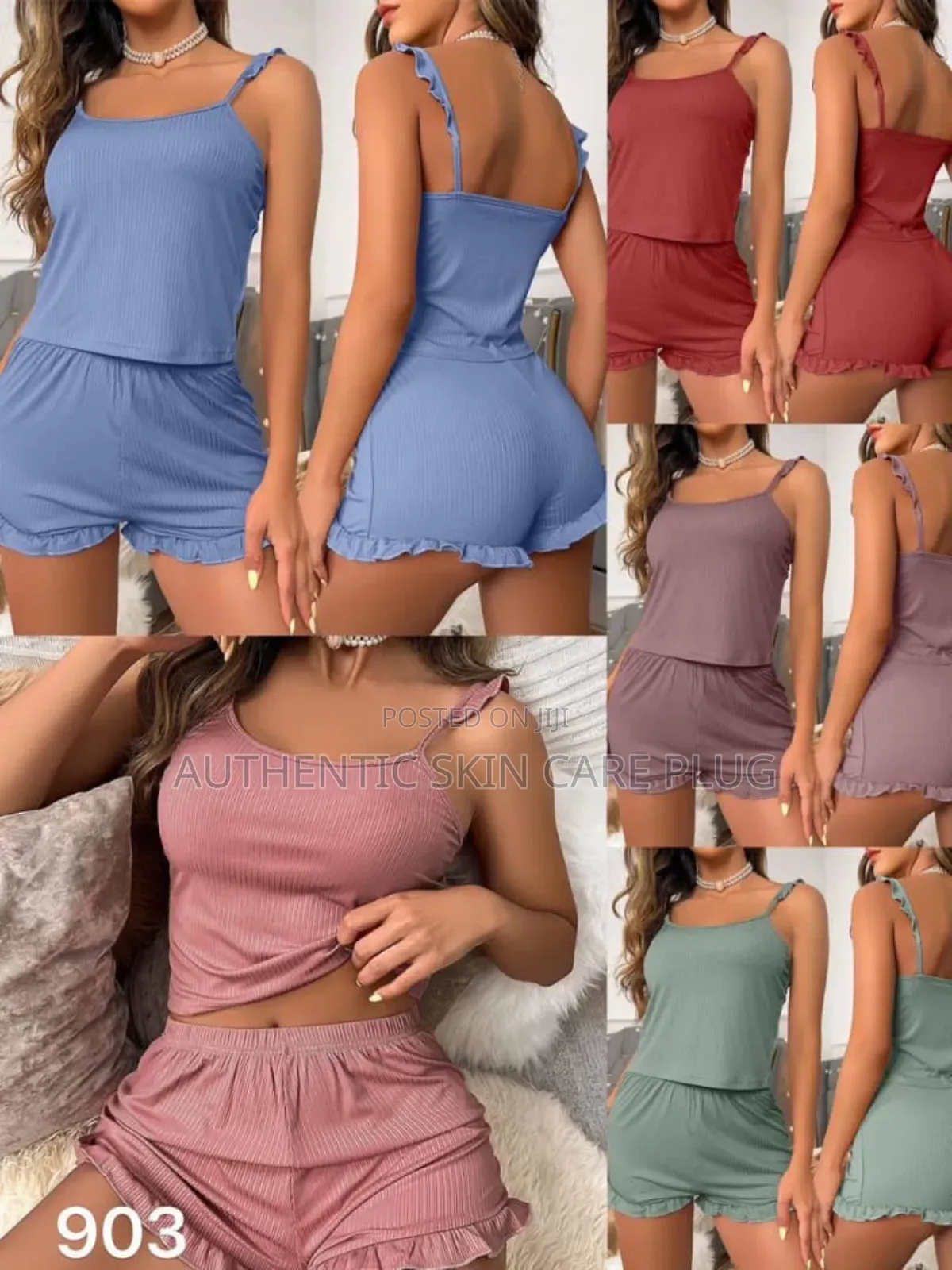 Adorable Goodnight Pajama Set Womens Cartoon Short