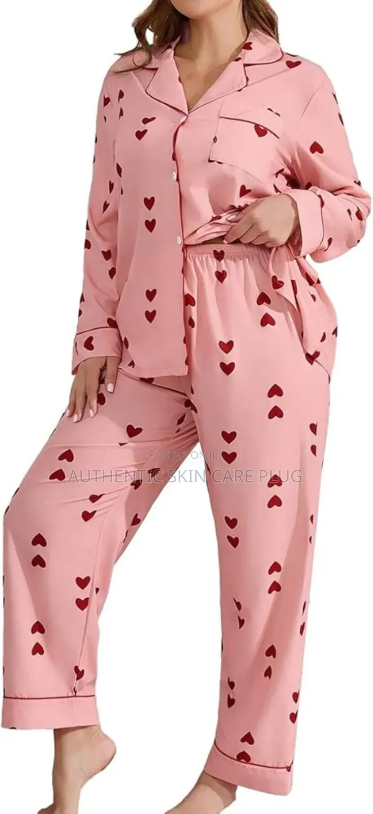 Women's Printed Long Sleeved Long Pants Sleepwear Plus Size