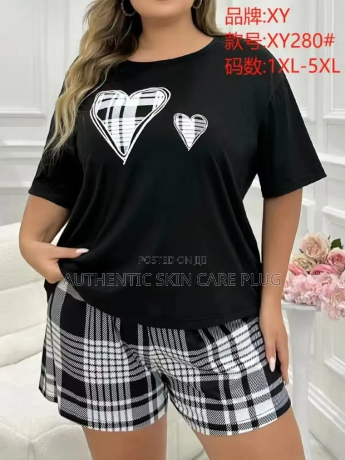 Women's Printed Long Sleeved Long Pants Sleepwear Plus Size