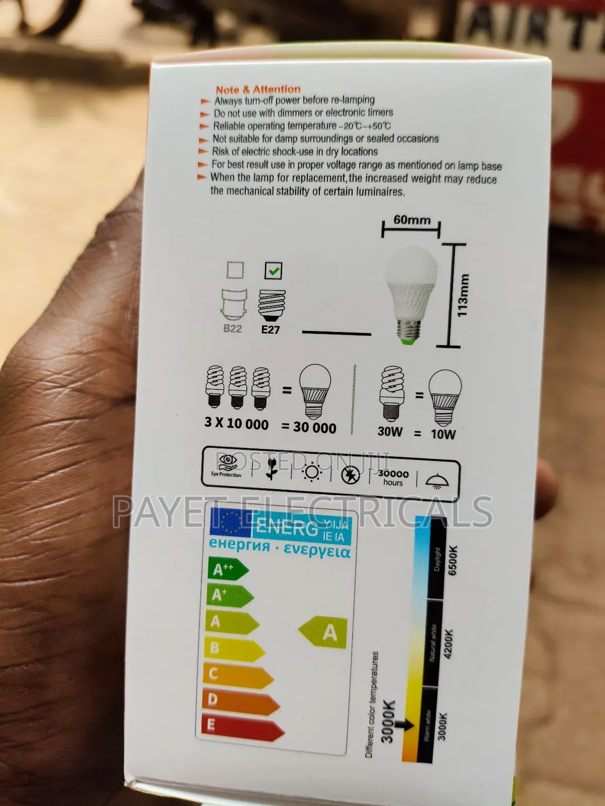 10watts Led Bulb for Screw Warm White
