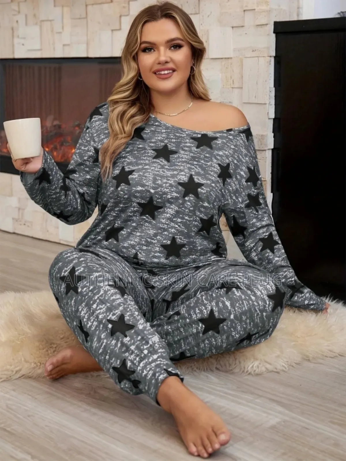 Women's Printed Sleepwear Plus Size Plus Two Piece Set Pajamas