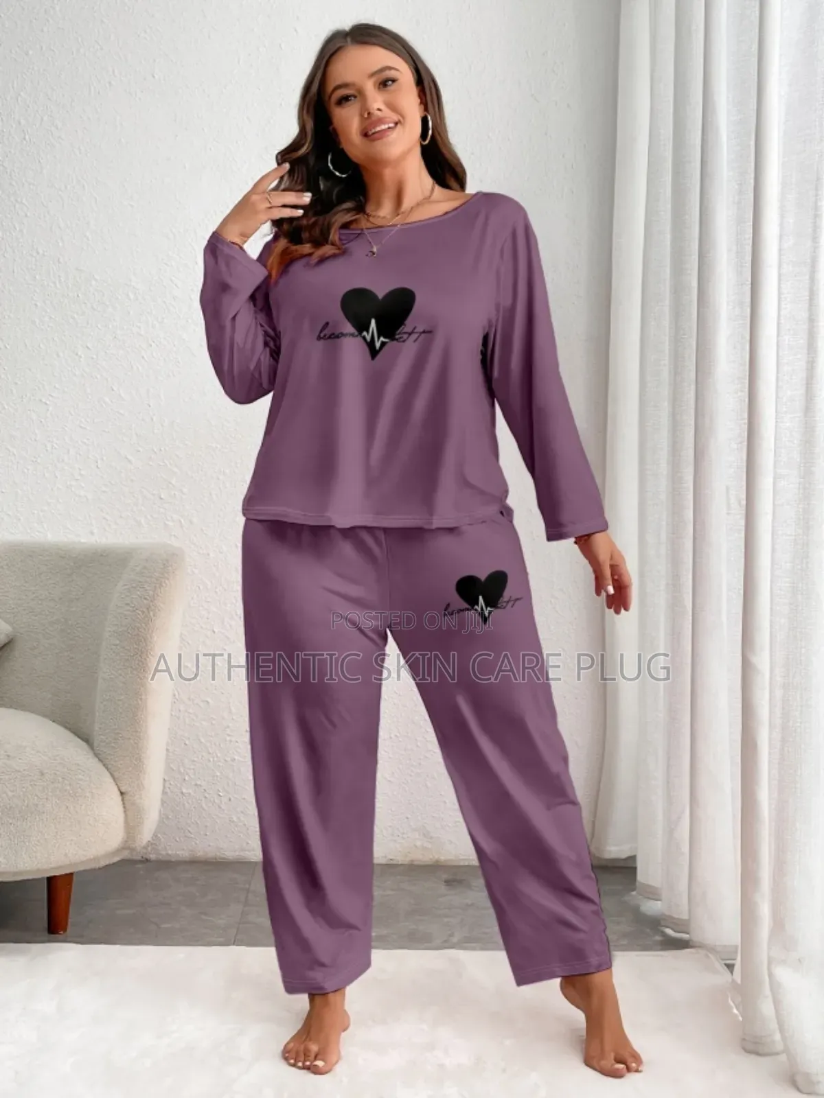 Women's Printed Sleepwear Plus Size Plus Two Piece Set Pajamas