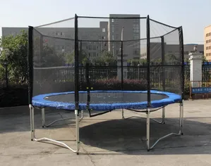 10ft Commercial Trampoline With a Safety Enclosure Net and a Ladder