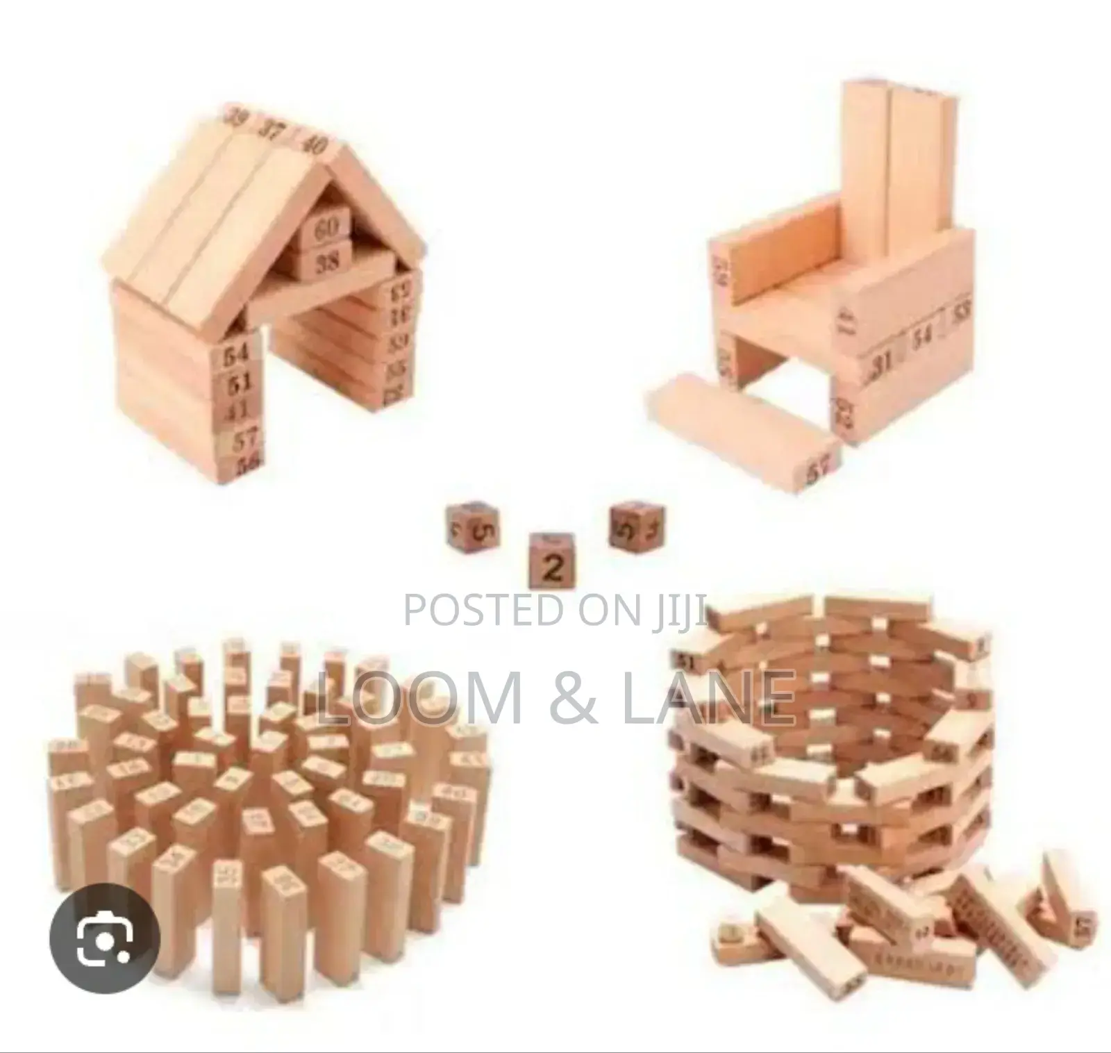 Jenga Blocks With 4dices 54pcs