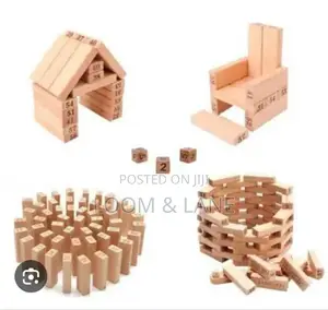 Jenga Blocks With 4dices 54pcs