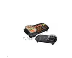 2 in 1 Electric Baking Pan and BBQ Electric Grill-Black