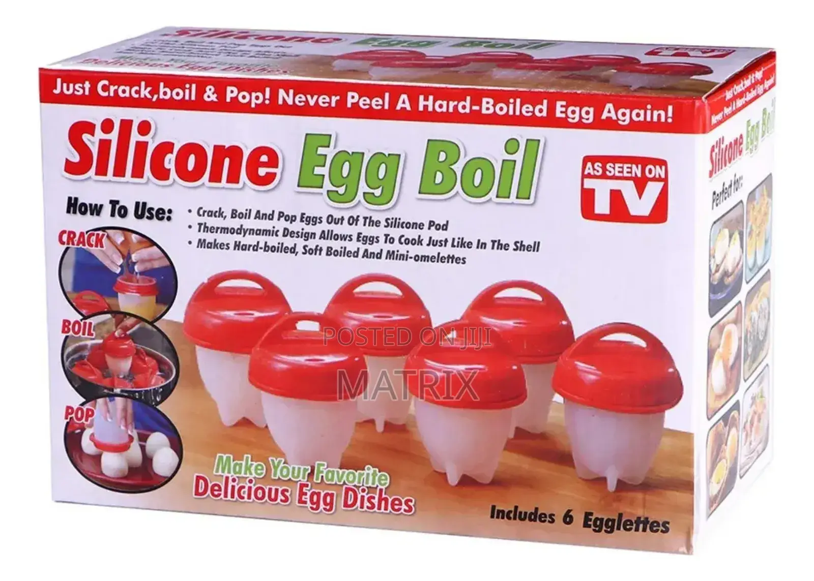 Silicone Egg Boil It Includes Six Silicone Egg Cookers,