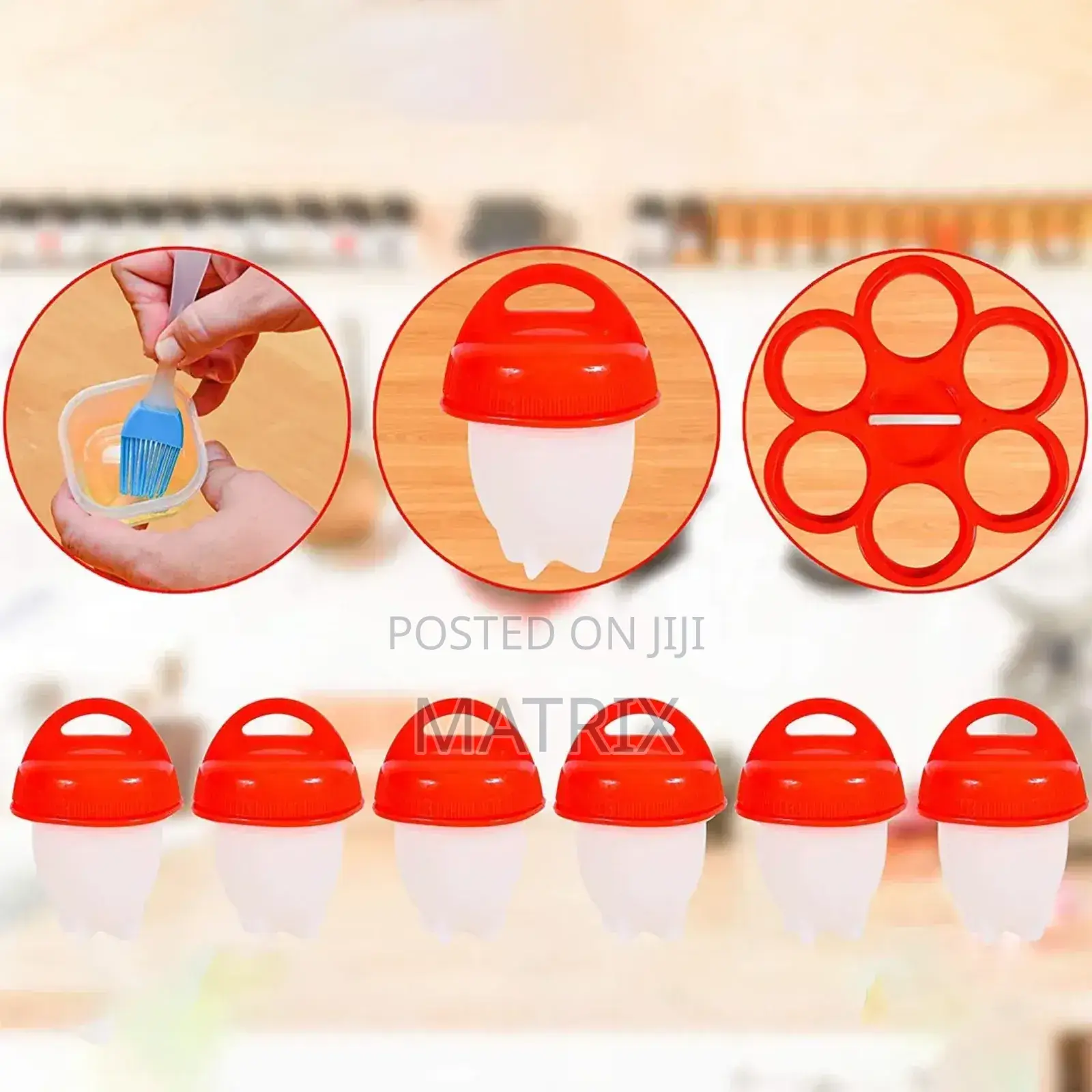 Silicone Egg Boil It Includes Six Silicone Egg Cookers,