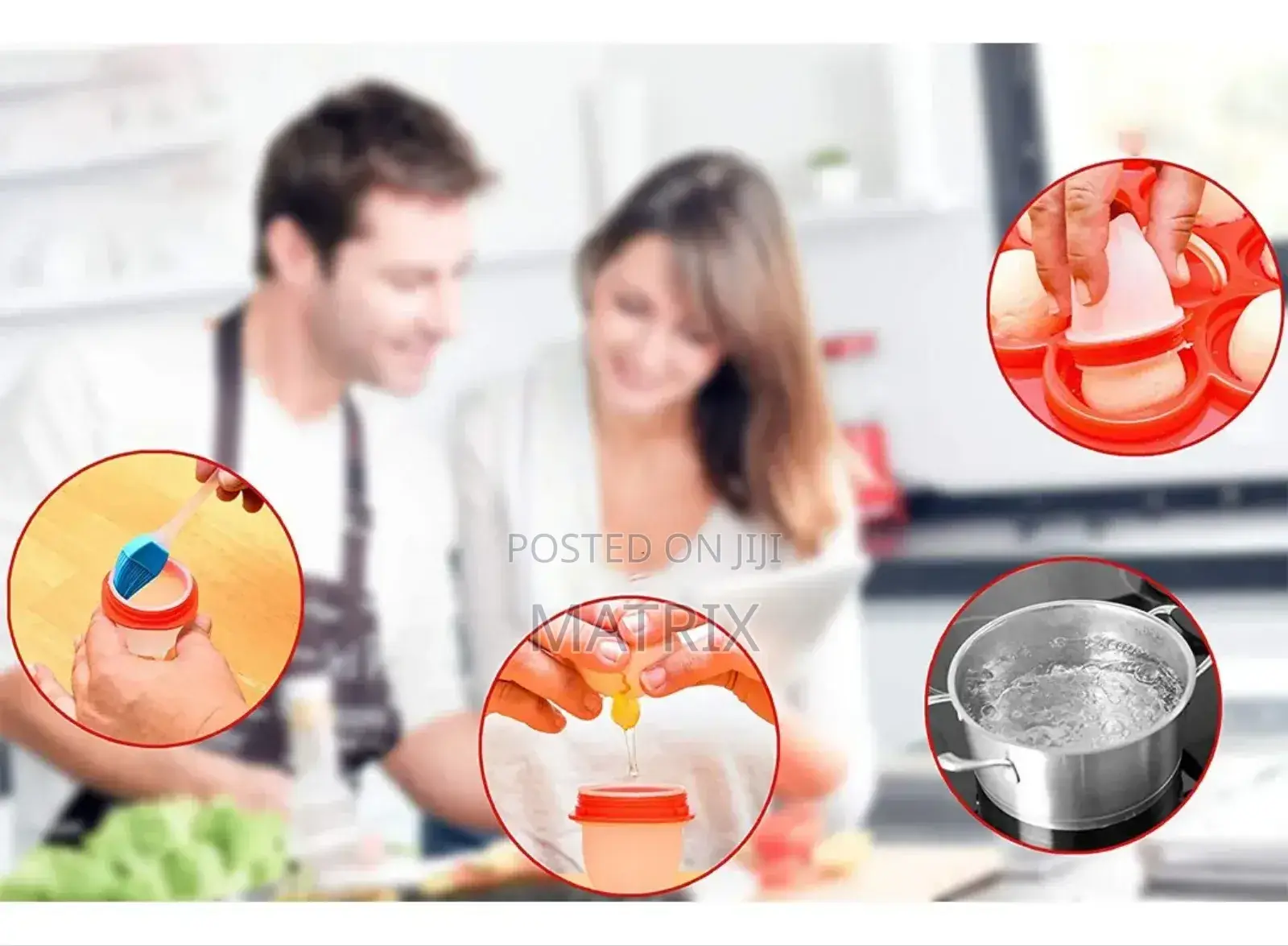 Silicone Egg Boil It Includes Six Silicone Egg Cookers,