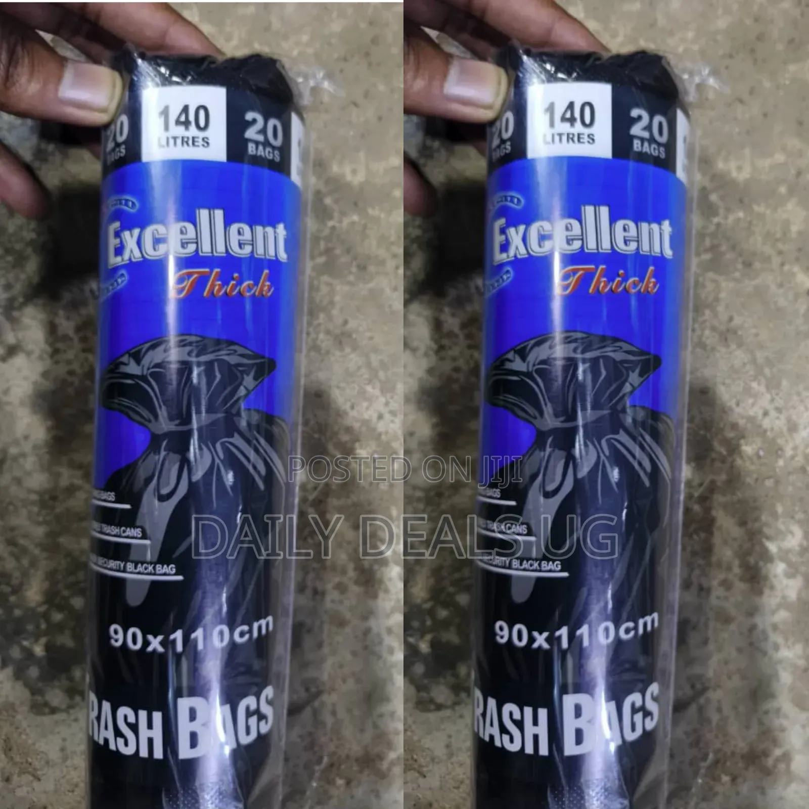A Roll of "Excellent Thick" Black Trash Bags