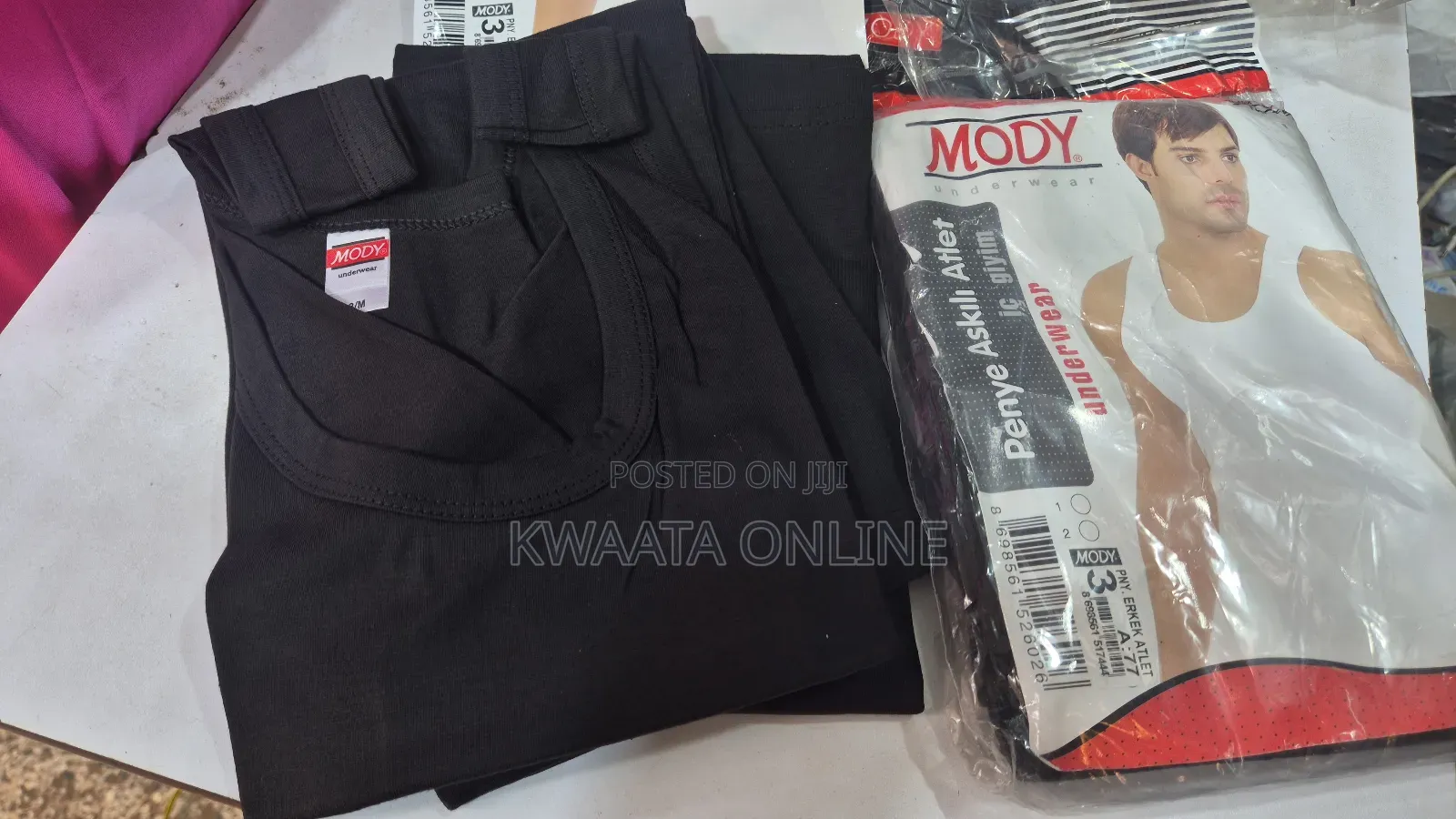 2 Piece Pack Mody Black Vests Breathable Ultra Soft Men's Cotton Vests