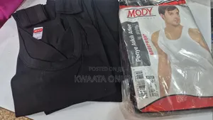 2 Piece Pack Mody Black Vests Breathable Ultra Soft Men's Cotton Vests