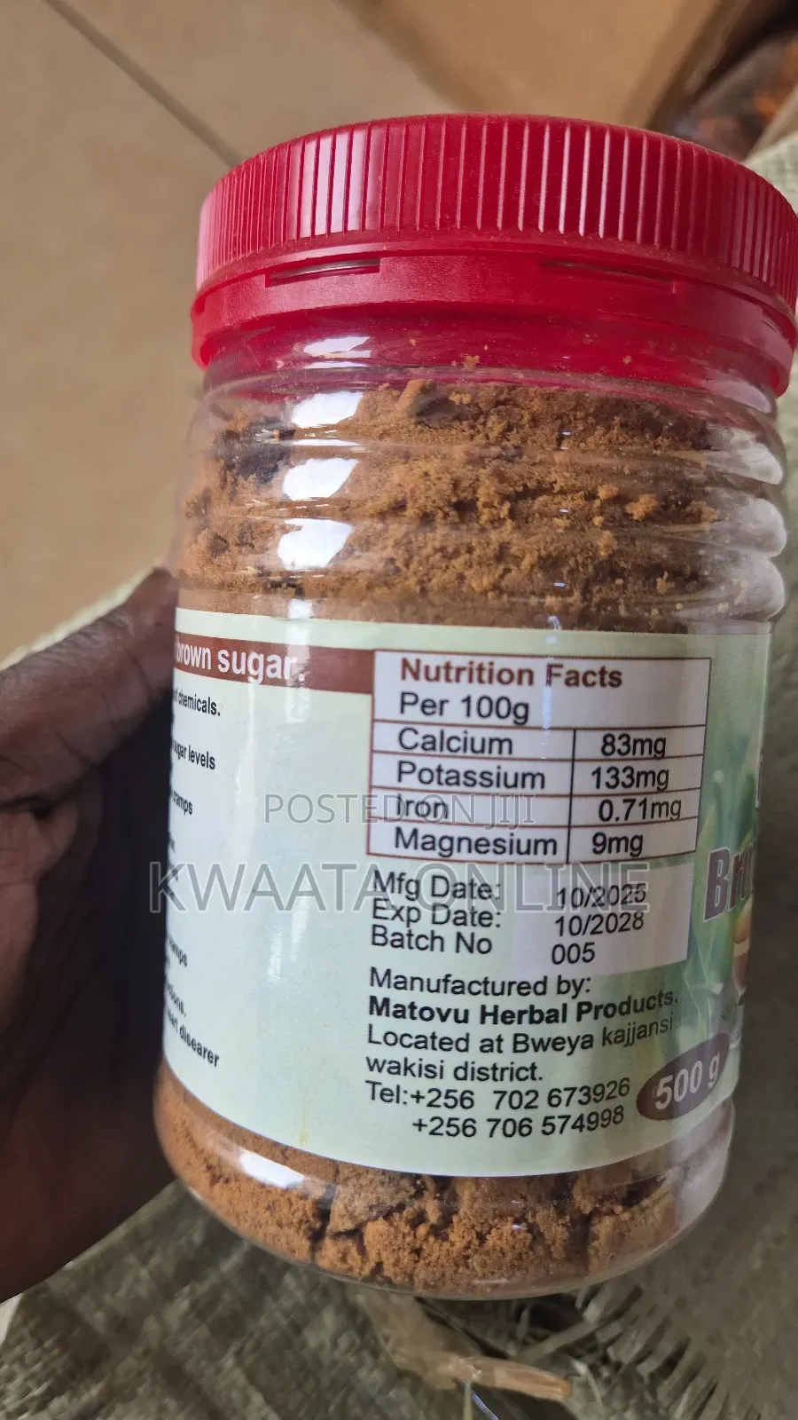 Pure Raw Brown Sugar No Preservatives No Artificial Flavors,No Sulphur