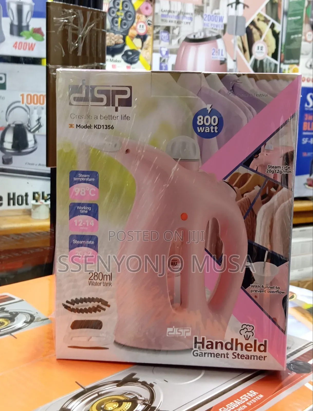 DSP Portable Handheld Garment Steamer – 800w Compact Efficient