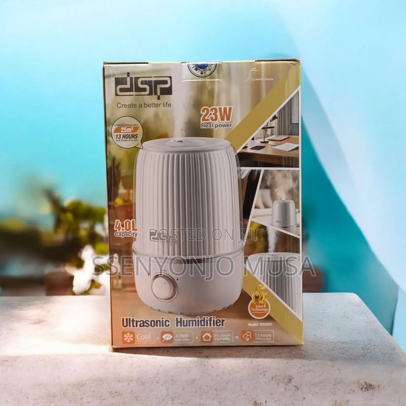 DSP Ultrasonic Humidifier – 4l Cool Mist Essential Oil Diffuser