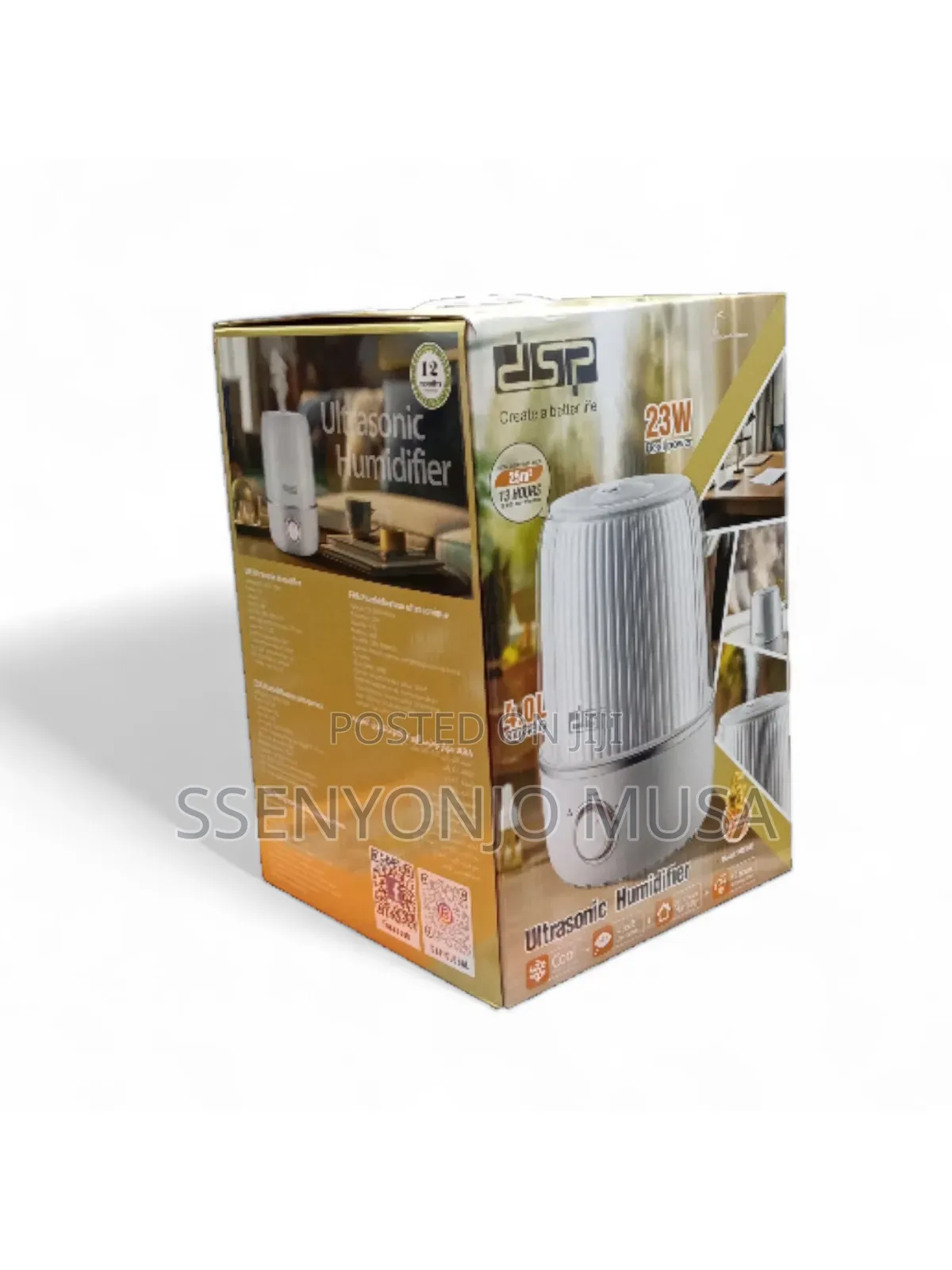 DSP Ultrasonic Humidifier – 4l Cool Mist Essential Oil Diffuser