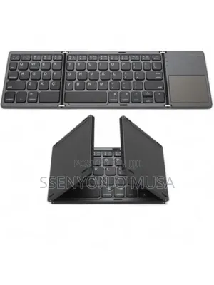 B033 Mini Folding Wireless Bluetooth Keyboard With Touchpad – Black